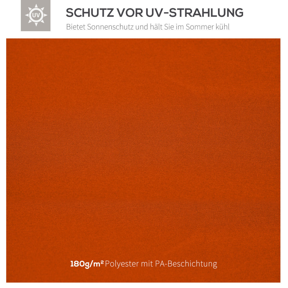 PAVILLONDACH 300/300/18 cm rot aus Polyester wasserabweisend - Rot, Textil (300/18/300cm) - OKWISH