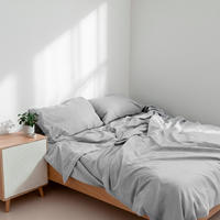 OBERBETTLAKEN basic 240x270 cm grau - Grau, Textil (240/270cm) - Happy Friday