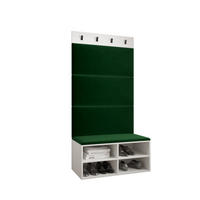 GARDEROBEN-SET 84/184/42 - Waldgrün/Weiß, Holz (84/184/42cm) - MÖBEL KRYSPOL