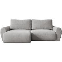 ECKSCHLAFSOFA Poss L hellgrau links - Hellgrau, Textil (253/153cm) - Beautysofa