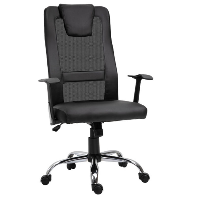 CHEFSESSEL ergonomisch mit Wippfunktion & Armlehnen, bis 120 kg, Schwarz - Schwarz, Metall (73/118/66cm) - Albatros