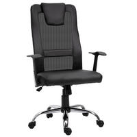 CHEFSESSEL ergonomisch mit Wippfunktion & Armlehnen, bis 120 kg, Schwarz - Schwarz, Metall (73/118/66cm) - Albatros