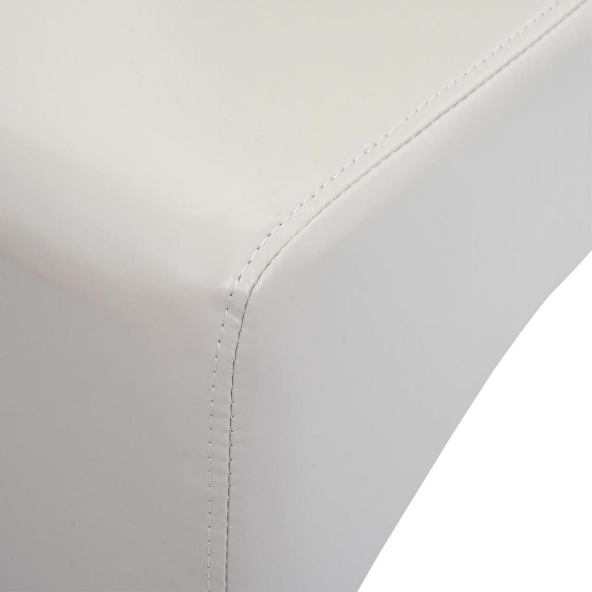 ESSZIMMERSTUHL gepolstert 100x44x56cm Sitzhöhe 48cm Leder dunkle Beine Creme - Creme, Leder (44/100/56cm) - CHEFGASTRO