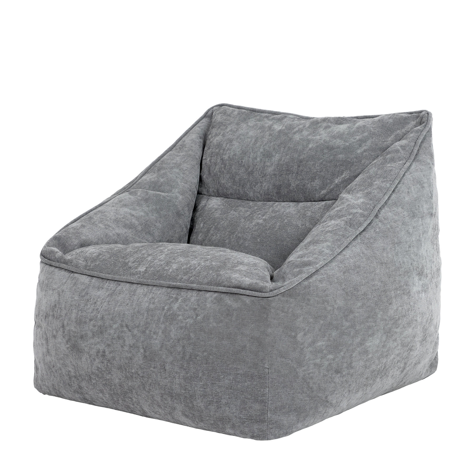 SITZSACK Sessel Chenille Natalia - Grau, Kunststoff/Textil (100/80/88cm) - icon