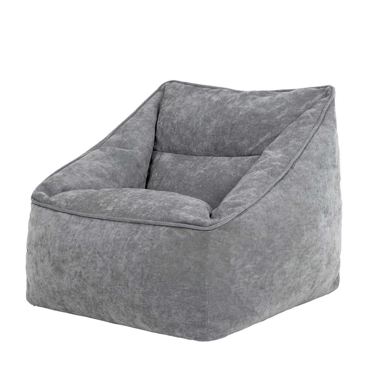 SITZSACK Sessel Chenille Natalia - Grau, Kunststoff/Textil (100/80/88cm) - icon
