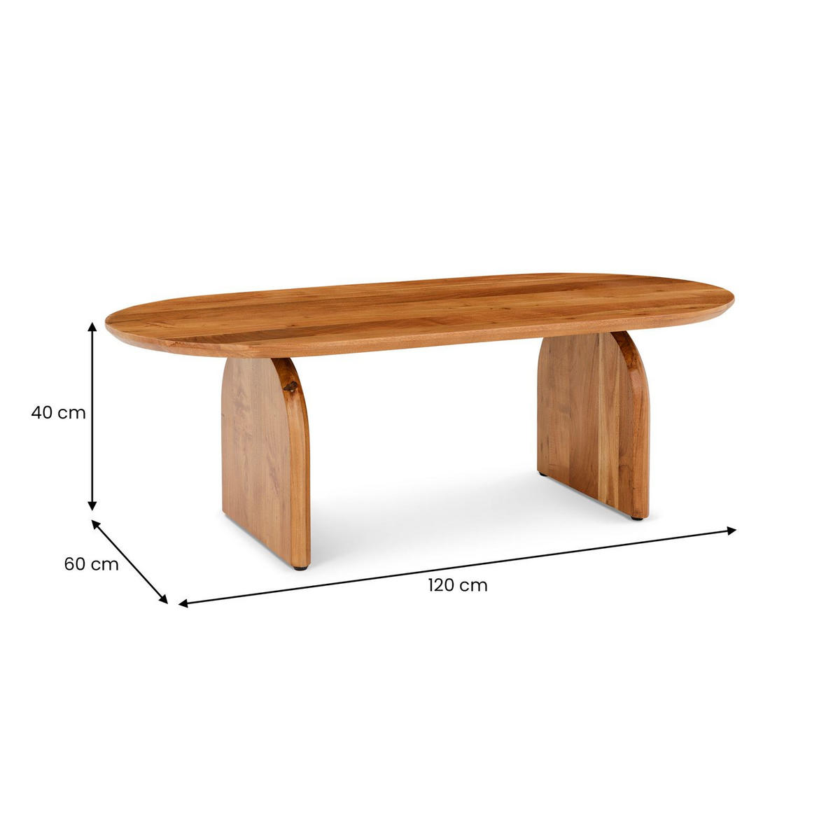 COUCHTISCH TAMIL natur - Naturfarben, Holz (60/120/40cm) - IDIMEX