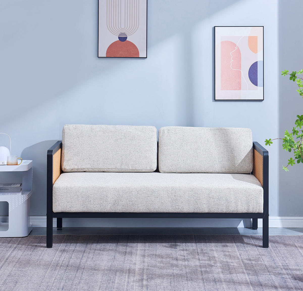 SOFA Wolle Grau - Grau, Textil (160/82/68cm) - Nordlys