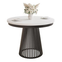 AUSZIEHTISCH AUREA 100-180/75 cm, Schwarz / Weiß - Schwarz/Weiß, Holzwerkstoff/Metall (100/100/75cm) - Idohome