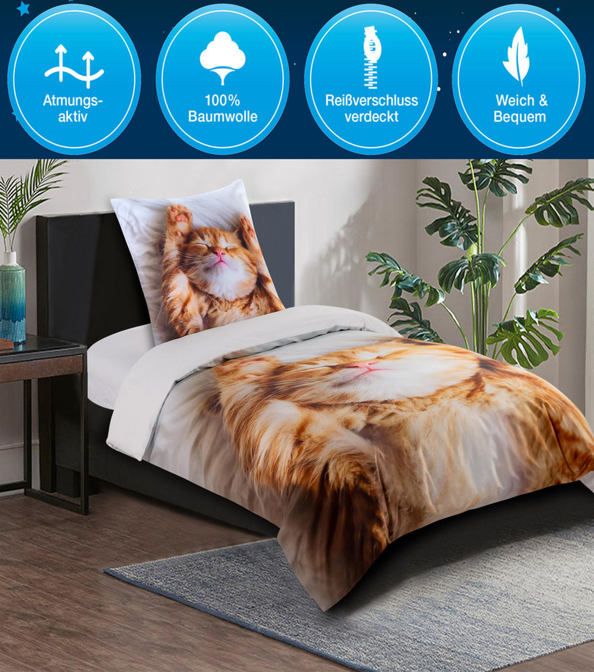 BETTWÄSCHE 2-teilig Lilly - Creme, Naturmaterialien (135/200cm) - Sanilo