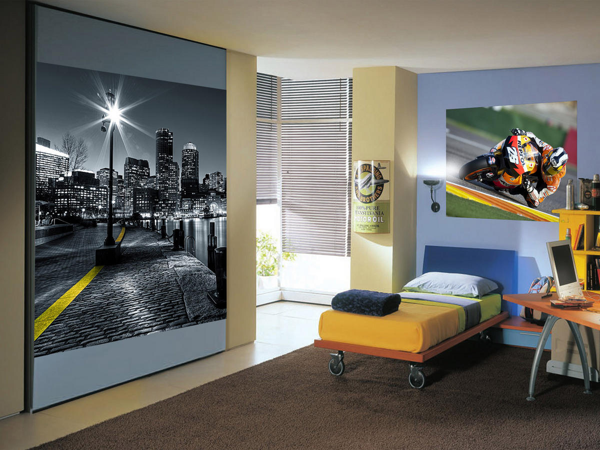 FOTOTAPETE Stadtblick 180 x 202 cm - Grau, Papier (180/202cm) - Sanders & Sanders