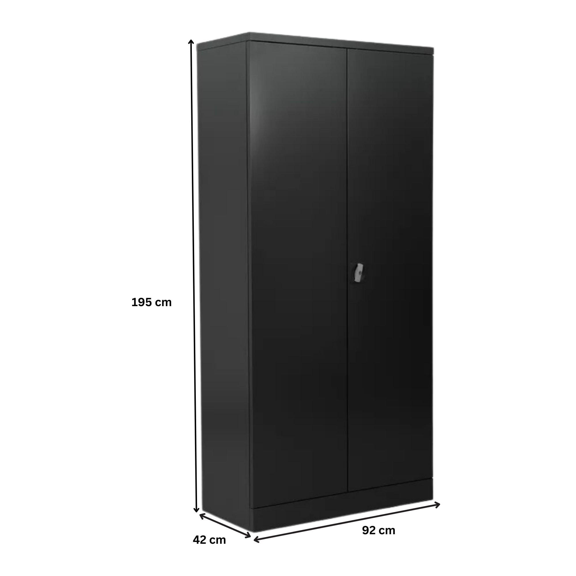 STAHLSCHRANK Bee mit 9 lackierten Fachböden 195x92x42 cm Korpusfarbe Anthrazit Frontfarbe Anthrazit - Anthrazit, Metall (92/195/42cm)