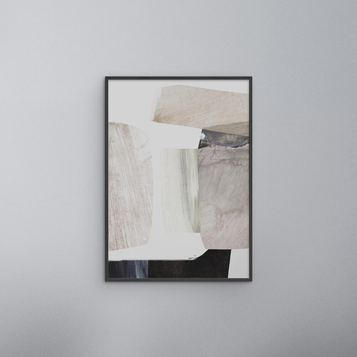 POSTER mit Rahmen Dan Hobday - Clay - Schwarz/Naturfarben, Holz/Papier (30/40/2cm) - Poster&Frame