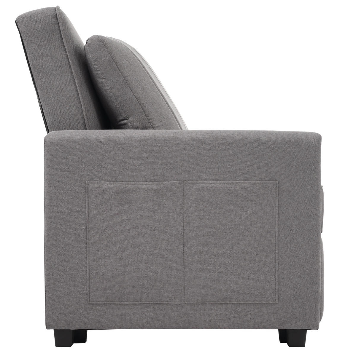 SOFA multifunktional mit Schlaffunktion Leinen Antique Gray 127/75/94 cm - Grau, Kunststoff (127/94/75cm) - OKWISH