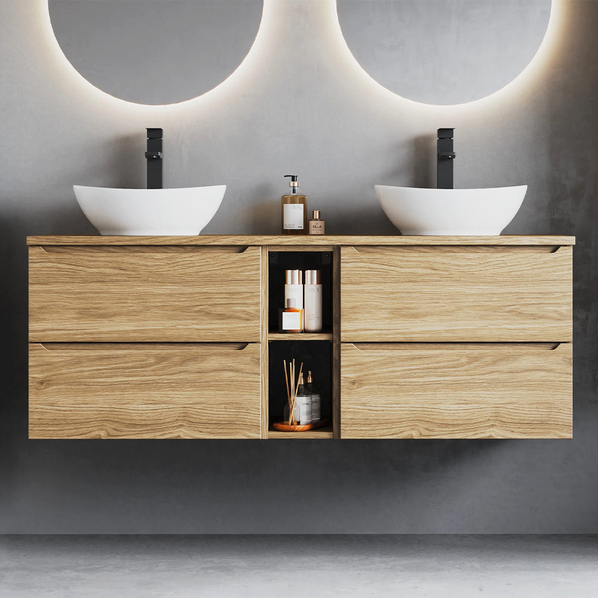 DONJI ELEMENT ZA UMIVAONIK 140.6cm Viggo Drvo - smeđa, drvni materijal (140.6/52.2/46.5cm) - Petits-meubles