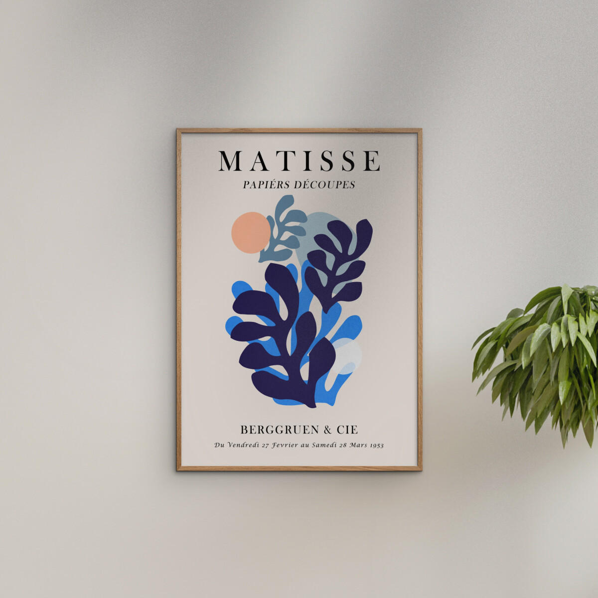 POSTER mit Rahmen Vitor Costa - Matisse floral Poster 5 - Eichefarben/Multicolor, Holz/Papier (70/100cm) - Poster&Frame