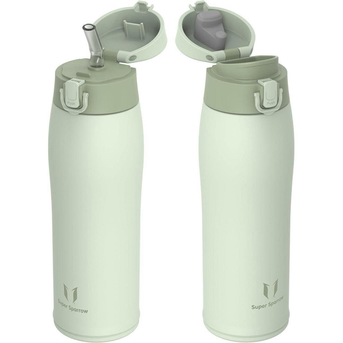 TRINKFLASCHE Edelstahl 750 ml Hellgrün - Hellgrün, Metall (8.2/8.2cm)