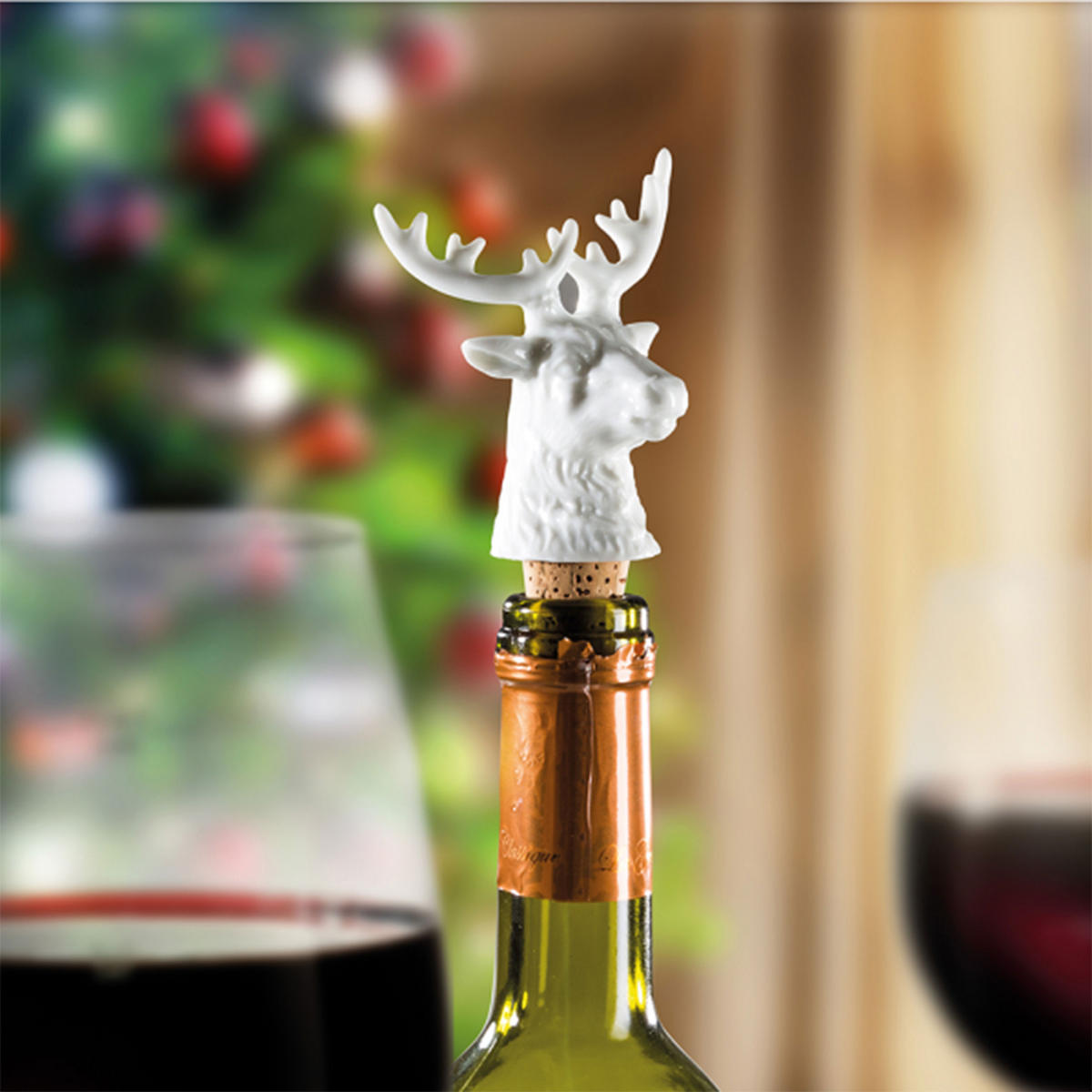 WEINSTOPPER Donner, Porzellan, 9 cm - Multicolor, Keramik (6.7/9/3.5cm) - Donkey Products