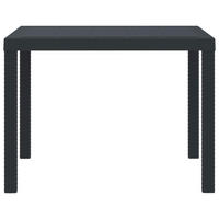 GARTENTISCH Anthrazit 100/100/73 Cm Poly-Rattan - Anthrazit, Kunststoff (100/100/73cm) - vidaXL