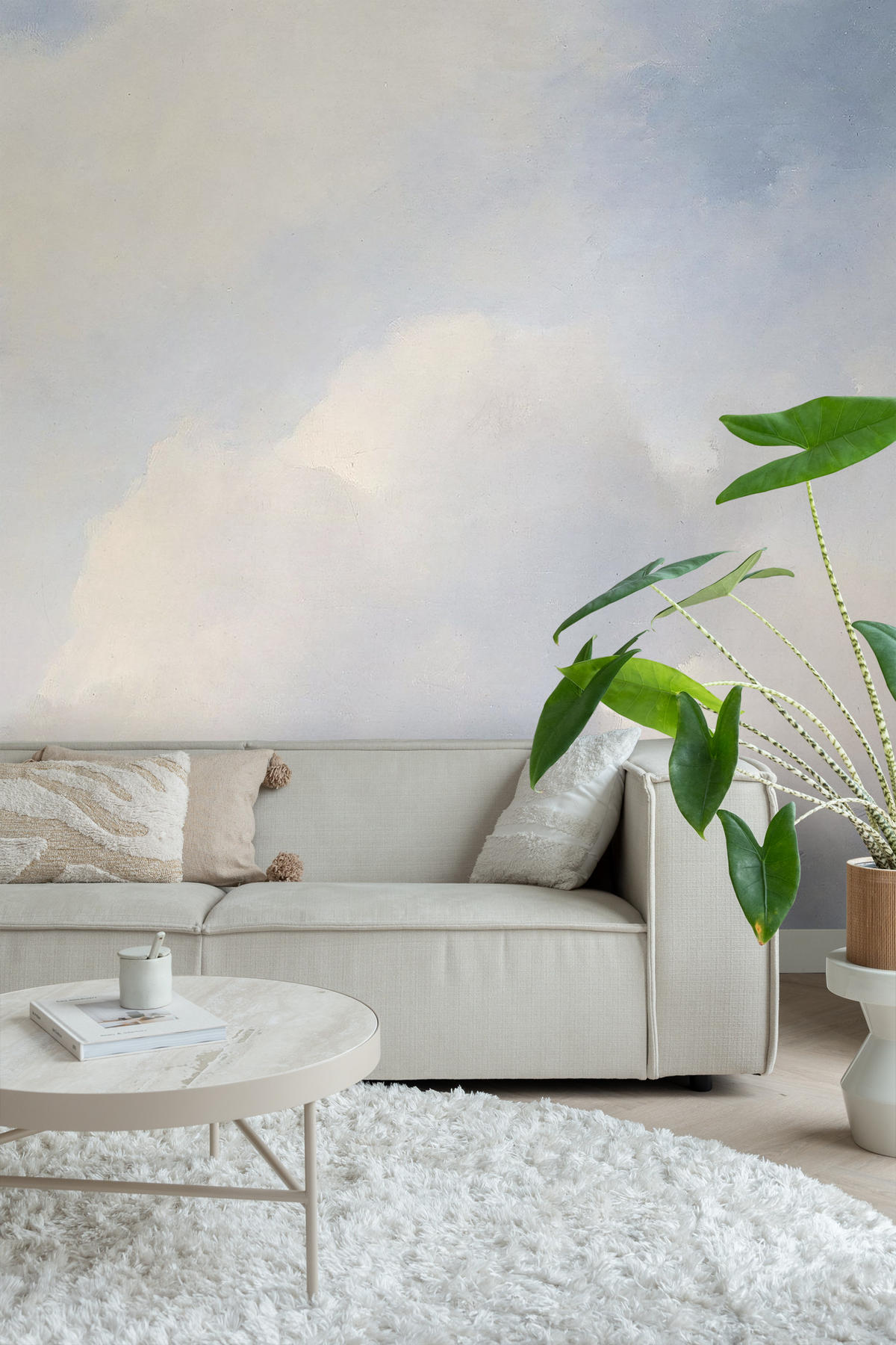 FOTOTAPETE Wolken 350 x 279 cm - Blau, Papier (350/279cm) - ESTAhome