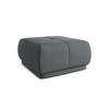 POUF Chenille Stoff Grau - Schwarz/Graphitfarben, Kunststoff/Textil (60/35/60cm) - Makamii