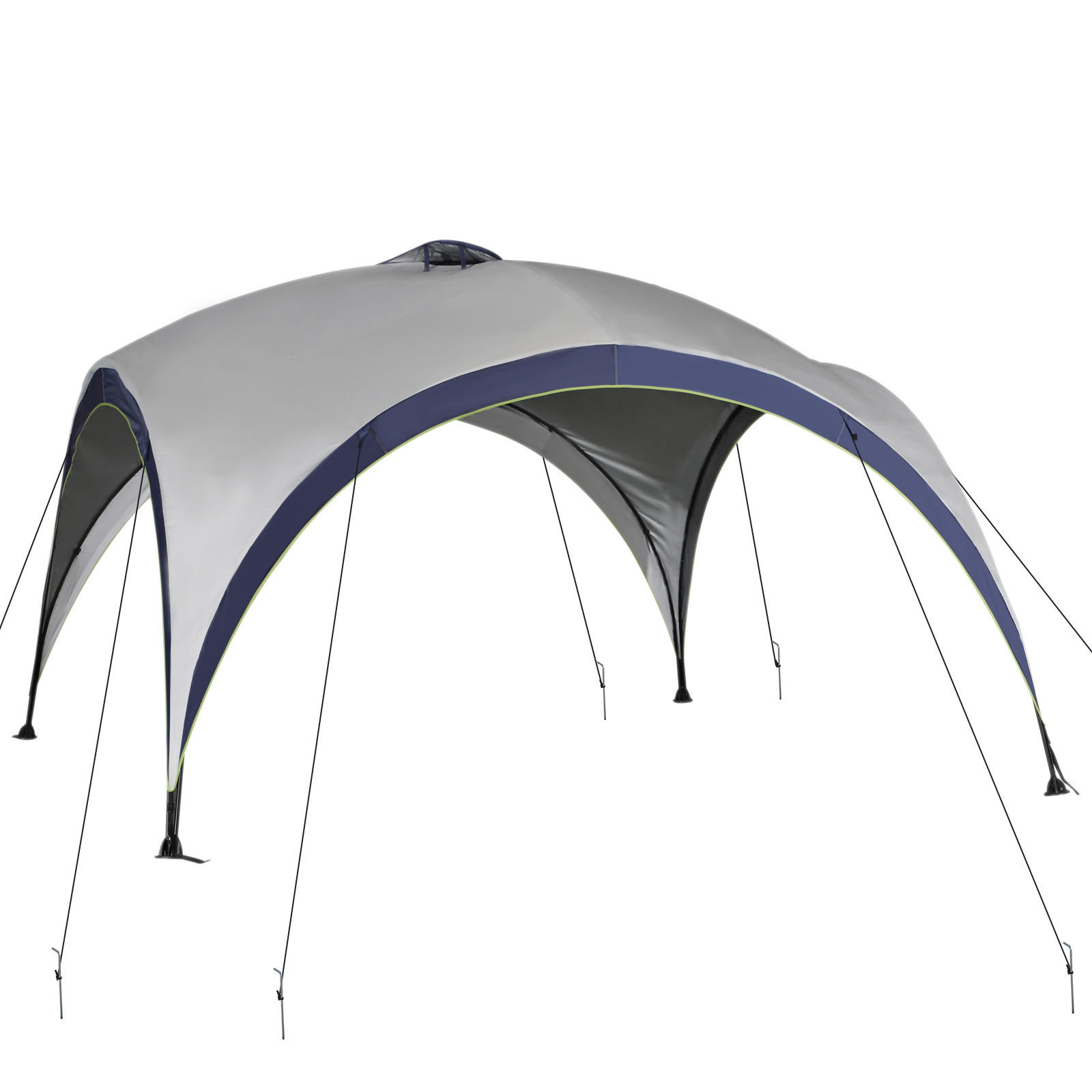GARTENZELT Cremeweiß, Polyester, Metall - Creme, Kunststoff (400/400cm) - Outsunny