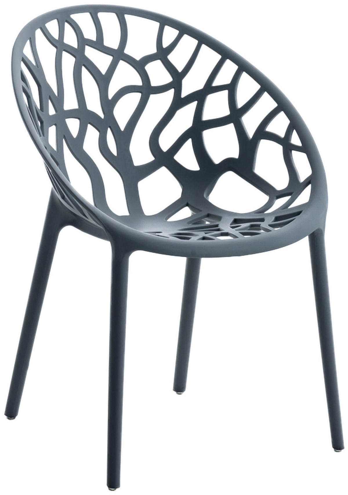 GARTENSTUHL Kunststoff anthrazit - Anthrazit, Kunststoff (59/80/60cm) - CLP