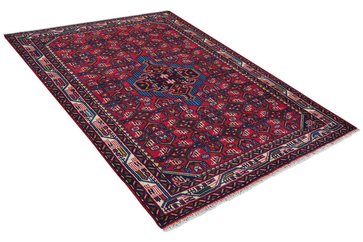 TEPPICH Assadabad Rot 143/108 cm Schurwolle - Rot, Textil (108/143cm) - Looma