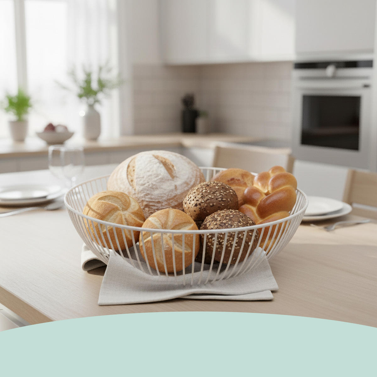 OBSTSCHALE - Weiß, Metall (8cm) - Relaxdays