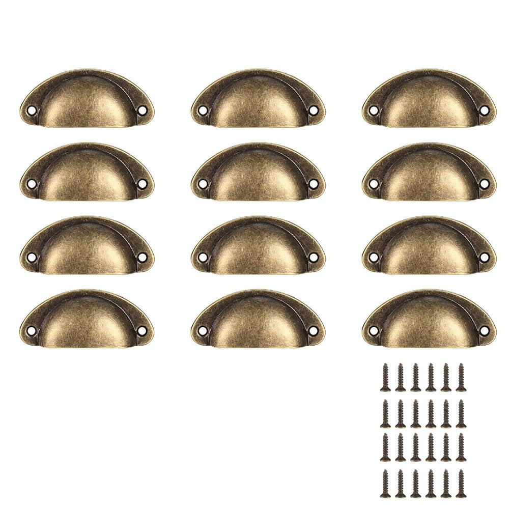 SCHRANKKNOPF Bronze 12er-Set - Goldfarben, Metall (3.6/3.6/8.2cm)