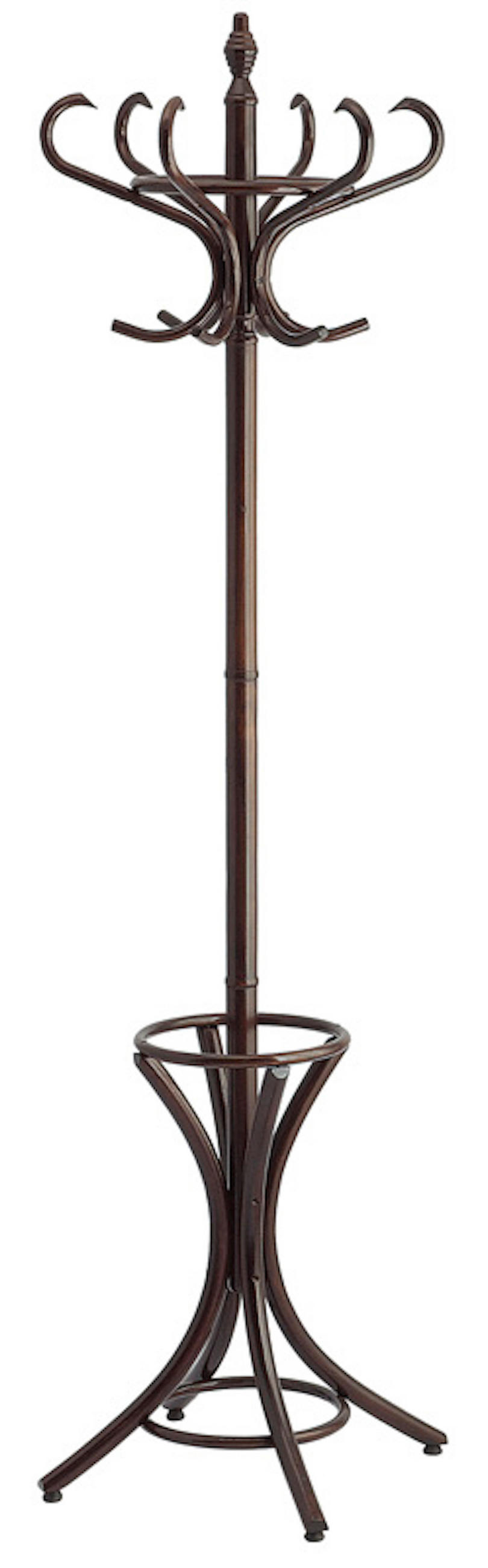 GARDEROBE Aus Holz Höhe 185 cm Drehbare Krone & 12 Haken Braun - Braun, Metall (55/185/55cm) - PROREGAL