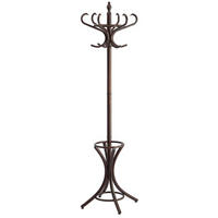 GARDEROBE Aus Holz Höhe 185 cm Drehbare Krone & 12 Haken Braun - Braun, Metall (55/185/55cm) - PROREGAL