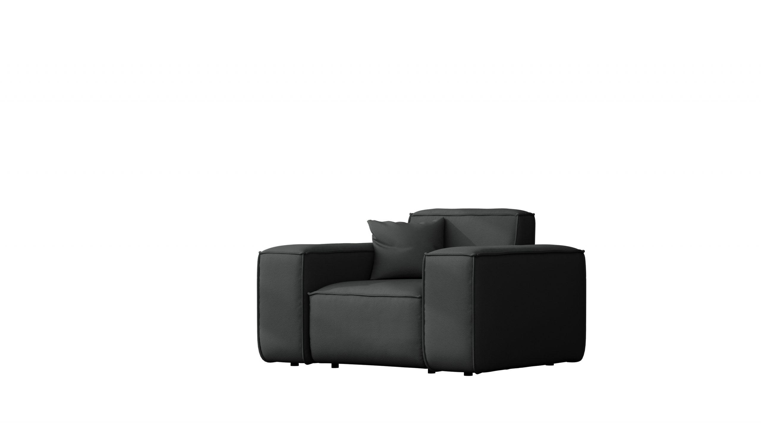 GARTENSESSEL Für Den Garten MALIBU Stoff Odyssey Schwarz - Schwarz, Holz (121/73/88cm) - Kaiser Möbel