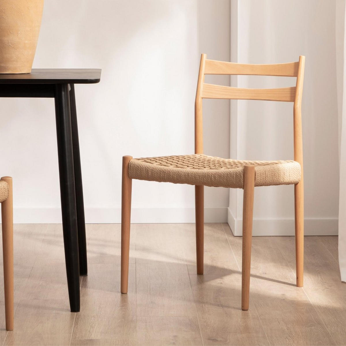 ESSZIMMERSTUHL Vina Natürlich 51 cm x 81 cm 2er-Set - Naturfarben, Holz (51/81/50cm) - Klast Home