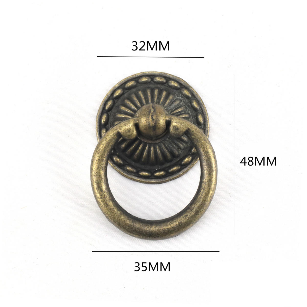MÖBELGRIFF Bronze 6er-Set - Orange, Metall (3.5/1/4.8cm)