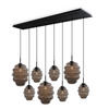 HÄNGELEUCHTE Echos 8-flammig Rauch Ø 18/25cm - Anthrazit/Schwarz, Glas (18/18/20cm) - s.luce