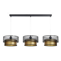 HÄNGELEUCHTE Gold 30/88 cm - Schwarz, Kunststoff (30/2.6/88cm) - ONZENO