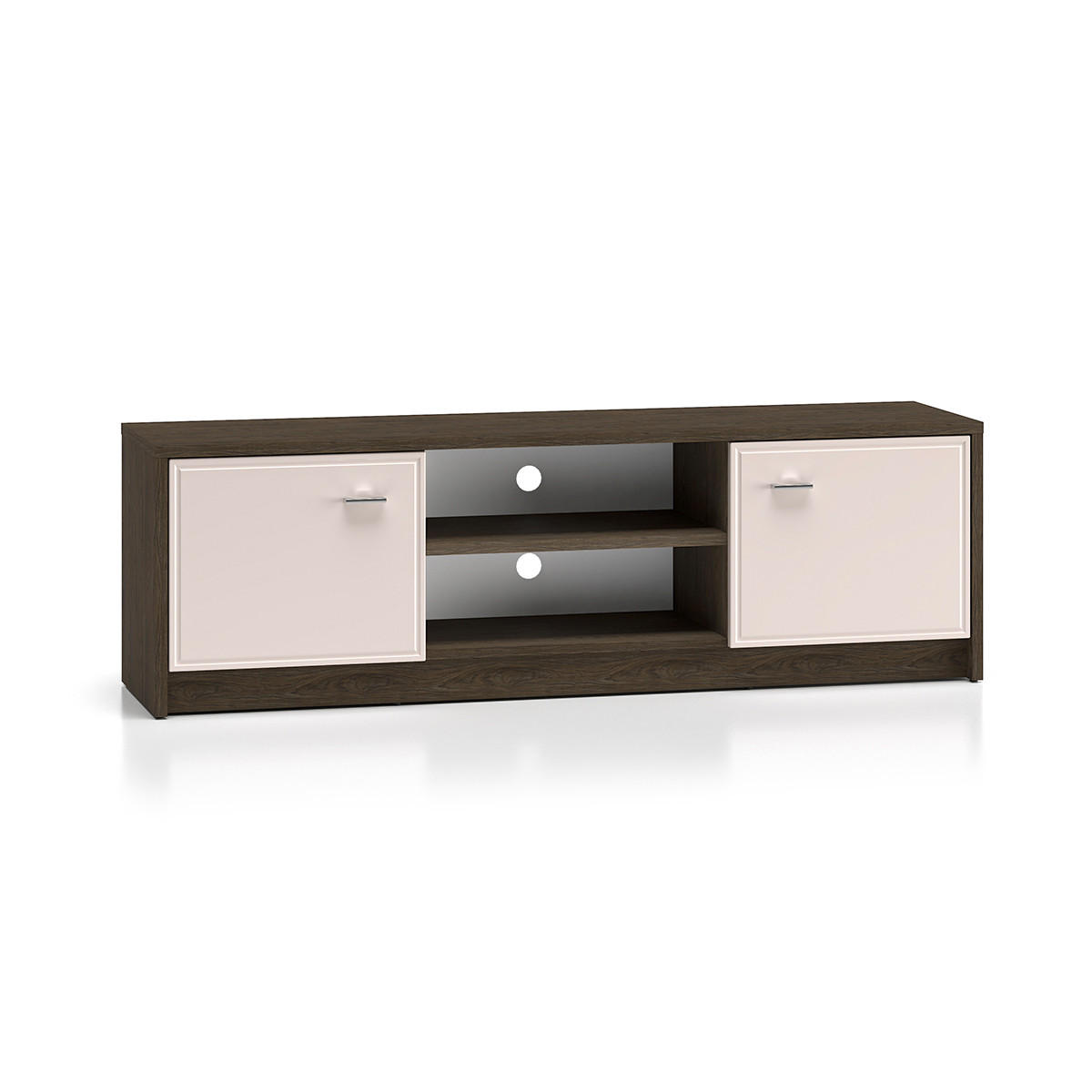 TV-MÖBEL Kaius Kaschmir und Dunkles Holz - Beige, Holzwerkstoff (160/49.9/40cm) - Petits-meubles