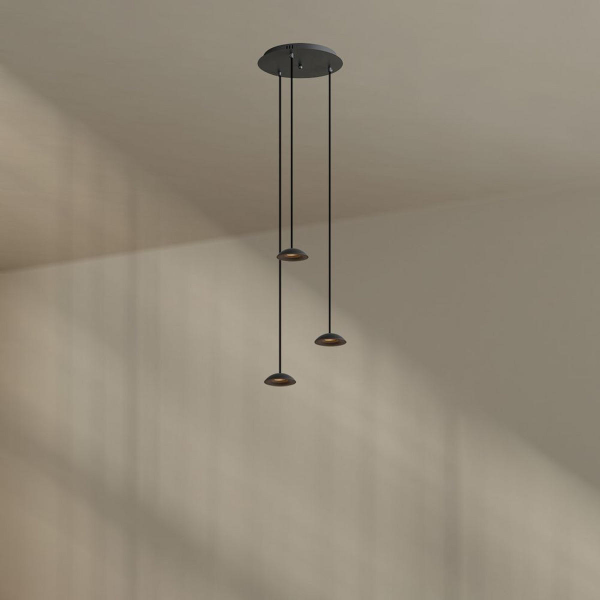 HÄNGELEUCHTE Santa Air 3-flammig Schwarz - Schwarz, Metall (11/11/3.2cm) - s.luce