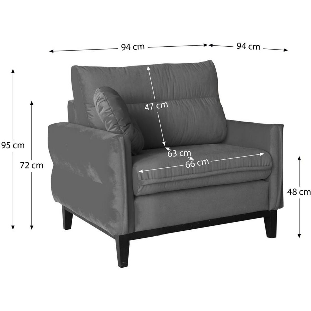 RELAXSESSEL Belweder Velours grau - Wengefarben/Grau, Holz/Textil (94/95/94cm) - Beautysofa