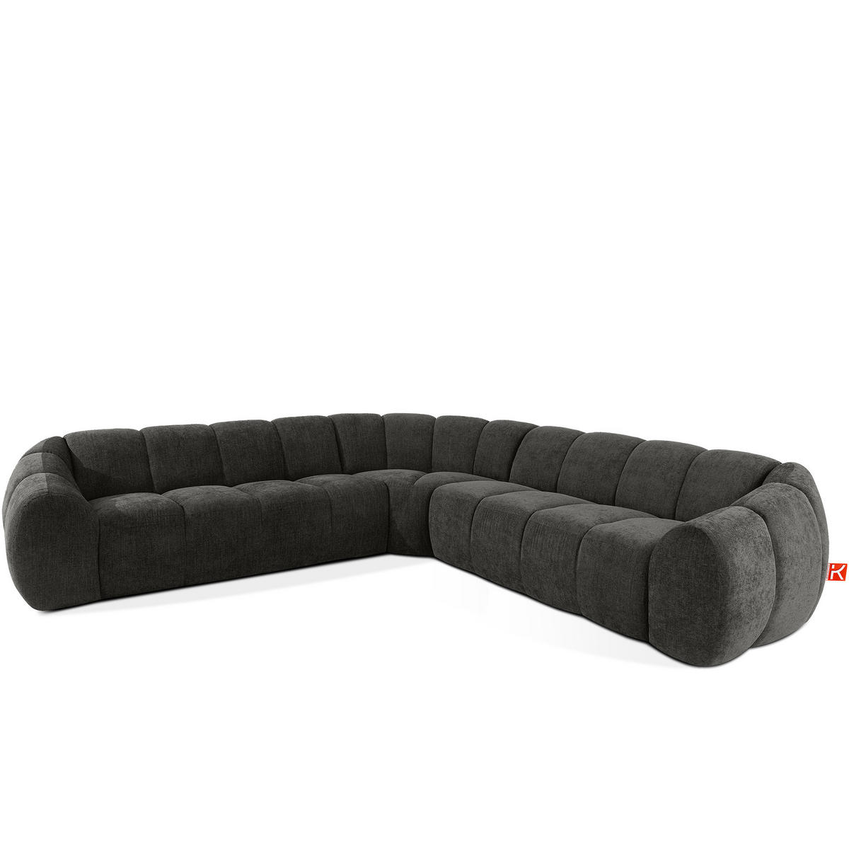 ECKSOFA RECHTS/LINKS FLAVA, Graphitfarben - Graphitfarben, Holz/Holzwerkstoff (310/310cm) - KONSIMO®