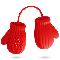TEE-EI Silikon mit Handschuhen Rot - Rot, Kunststoff (7/3/5cm) - Excellent Houseware