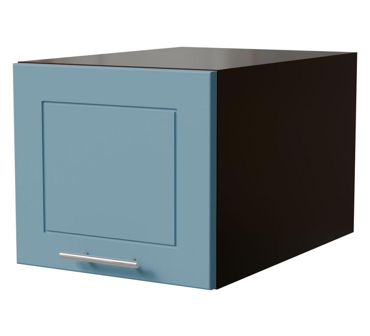 AUFSATZSCHRANK Bari W6B/40 Schwarz / RAL 5024 pastellblau 40 / 59 / 36cm - Blau/Schwarz, Holz/Holzwerkstoff (40/36/59cm) - Feldmann-Wohnen