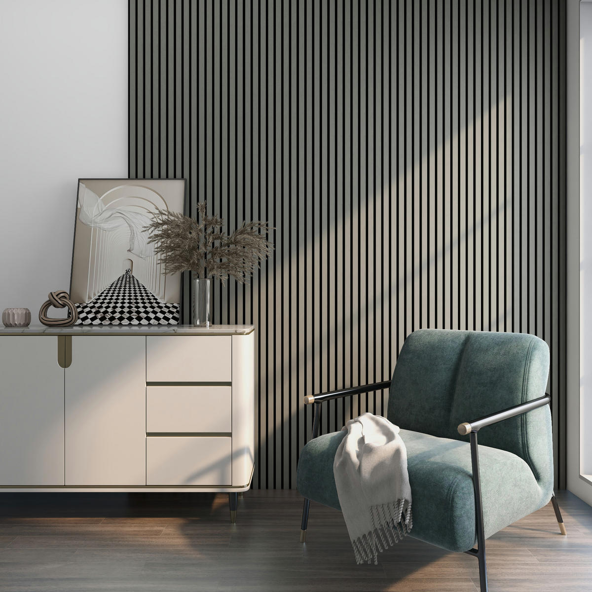 AKUSTICKÝ SET STĚNOVÝCH PANELŮ Vang 2 KS - dub bianco, kompozitní dřevo/plast (60/120/2.1cm) - NEU.HOLZ