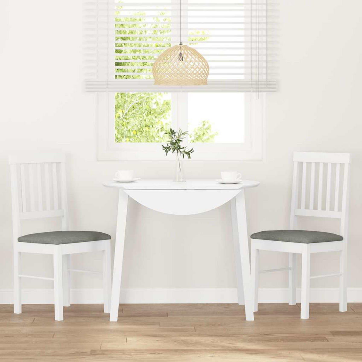 STUHL-SET 2 Stk Lohnhain 42.5/90/44.5 cm - Weiß, Holz (42.5/90/44.5cm) - ZMH