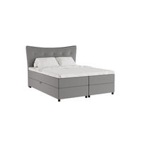 BOXBETT Nevada 160 x 200 cm Doppelbett mit hochwertiger Bonell-Matratze und Topper - beige - Beige, Holz (160/200cm) - Homesy