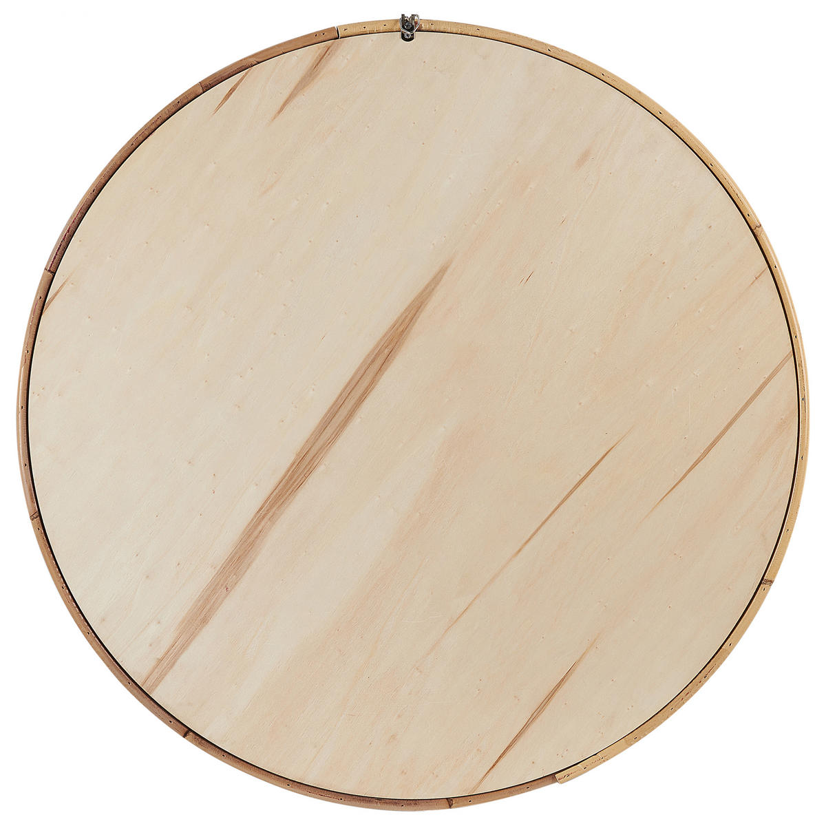 WANDSPIEGEL Rattan natürlich 60 cm Barung - Beige/Naturfarben, Naturmaterialen (60/60/4cm) - Beliani