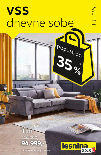 do 35% popusta na dnevne sobe