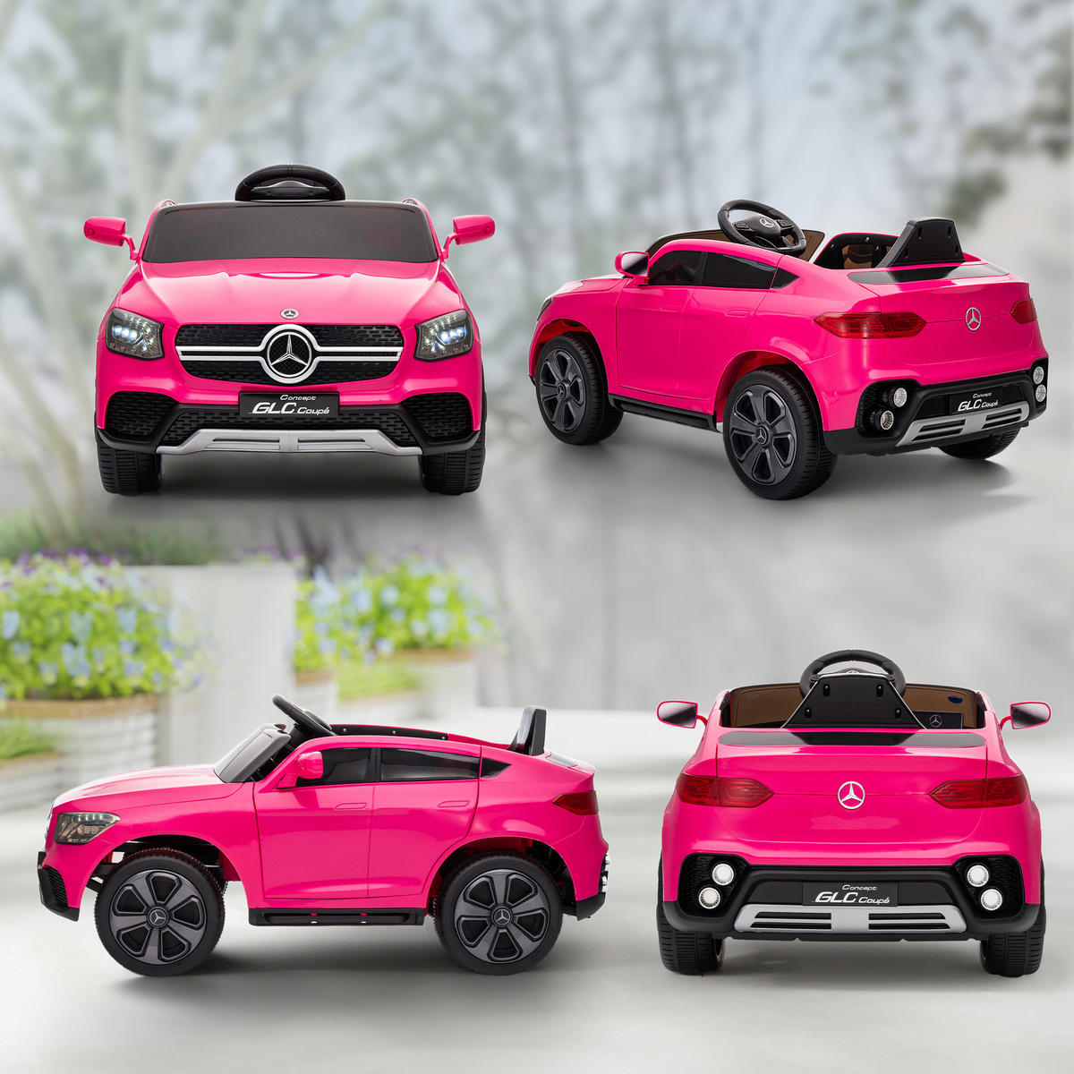ELEKTROAUTO DE-06163 Mercedes-Benz lizenziert mit Fernbedienung Rosa - Pink, Kunststoff/Metall (105/68/50cm) - ComfortXL