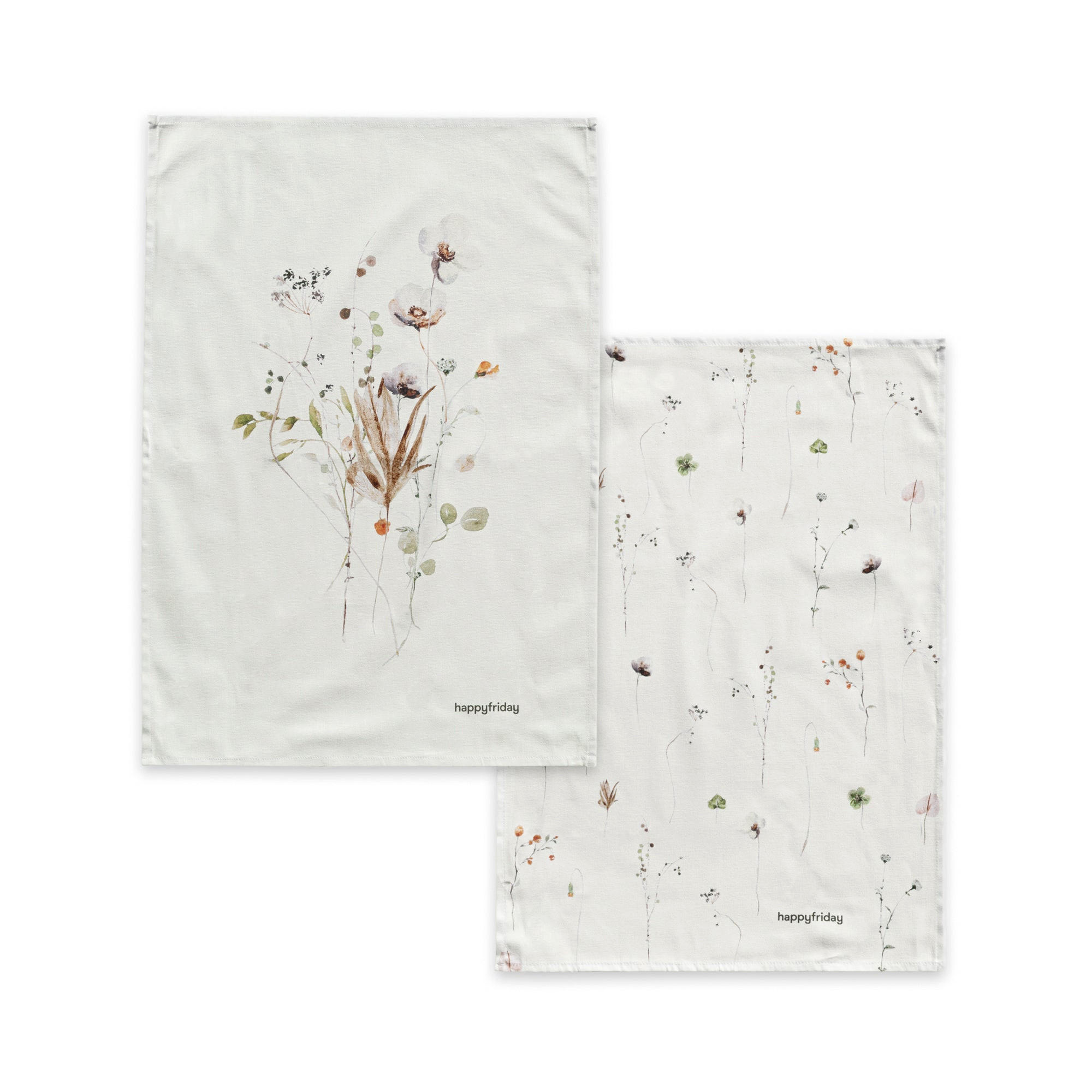 GESCHIRRTUCH (2 tlg) ikebana 70x50 cm mehrfarbig - Multicolor, Textil (70/50cm) - Happy Friday