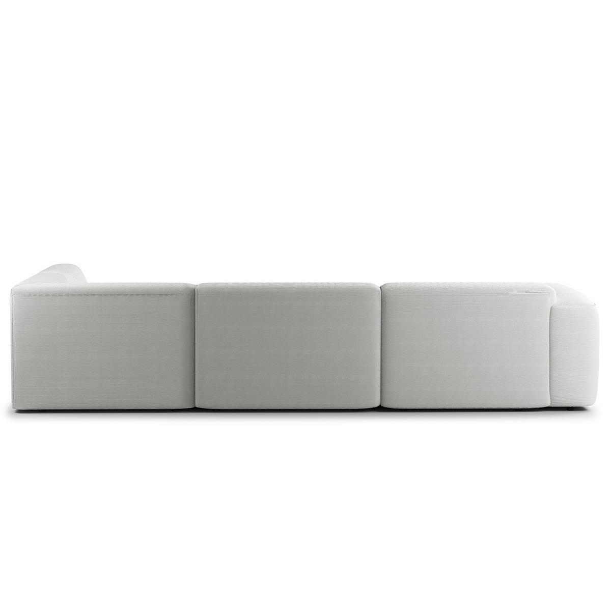 3-SITZER ECKSOFA mit Recamiere - Schwarz/Grau, Kunststoff/Textil (295/231cm) - home24